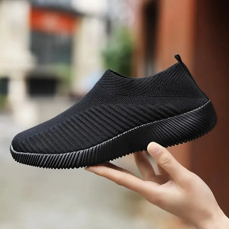 Woven Penny Loafers Women Shoes Soft Women Sneakers Lightweight And Comfortable Women Slip On Lazy Loafers Walking Shoes For Women