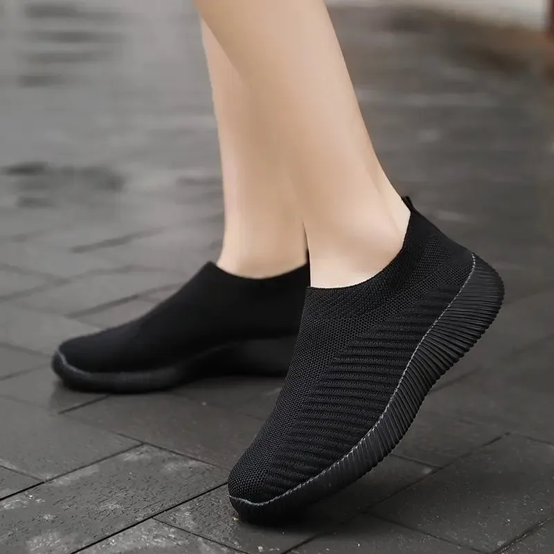 Wednesday Heeled Loafers Women Shoes Soft Women Sneakers Lightweight And Comfortable Women Slip On Lazy Loafers Walking Shoes For Women