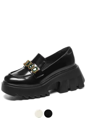 Loafers Black Mercuri Women's Platform Black  Shoes