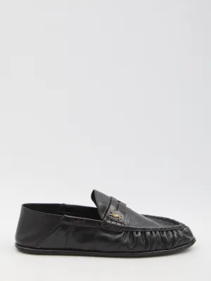Boat Loafers Saint Laurent Mocassins With Gathered Effect