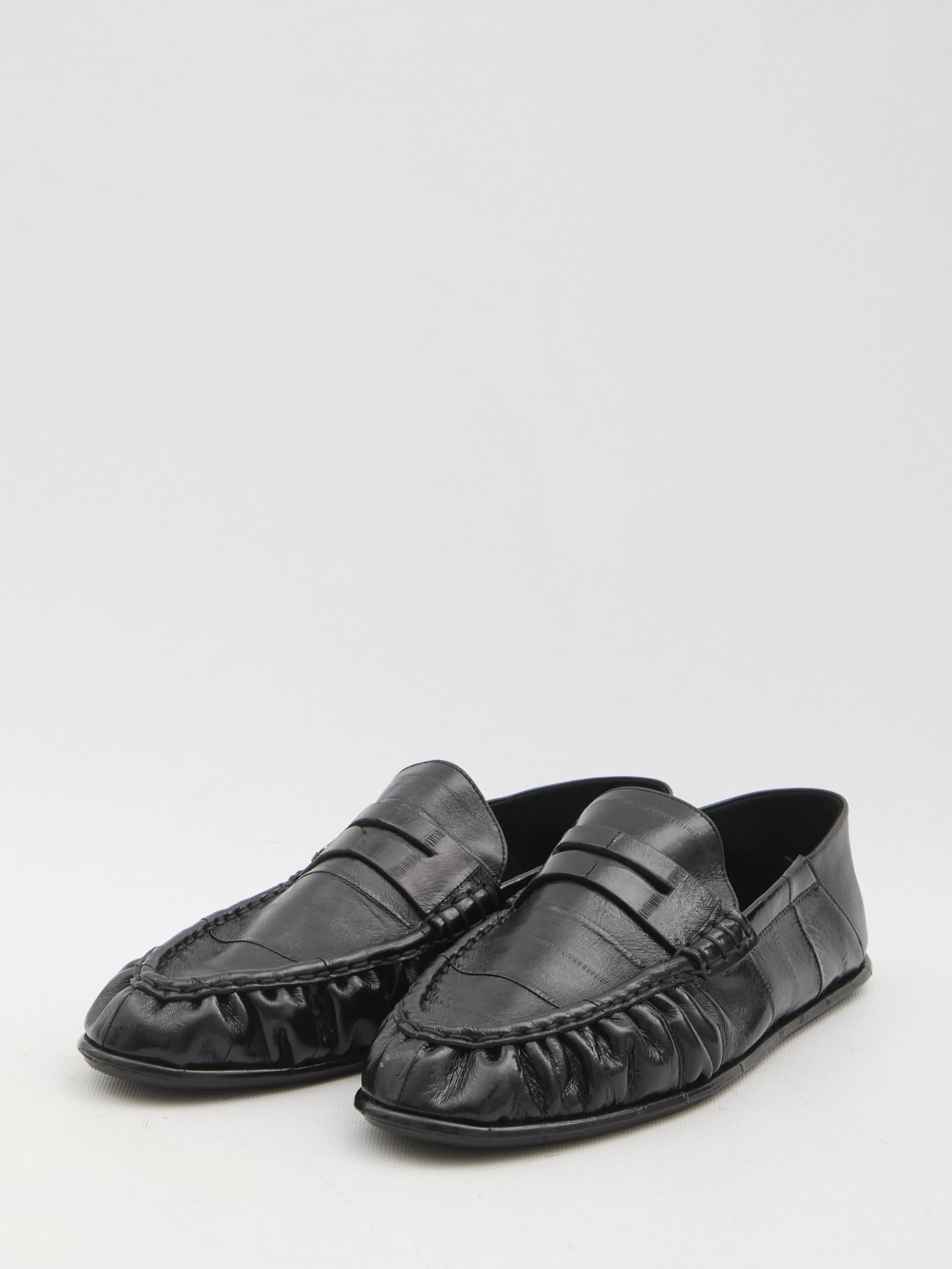 Saint Laurent Mocassins With Gathered Effect Loafers Spikes