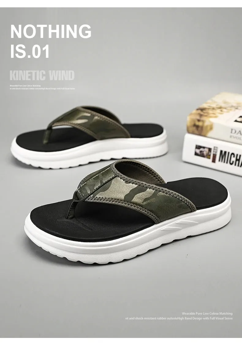 Slippers Sizing High Quality Outdoor Men Flip Flops Sandals Beach Slippers Design Mens Non-slip Comfortable Indoor Slippers Men Casual Shoes