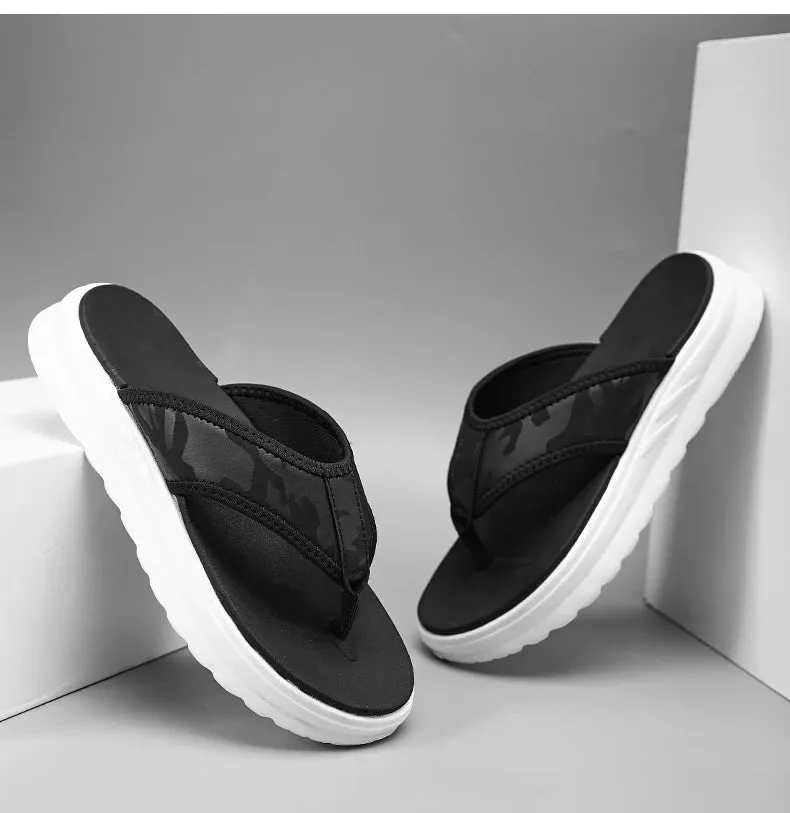 Slippers Wide Width High Quality Outdoor Men Flip Flops Sandals Beach Slippers Design Mens Non-slip Comfortable Indoor Slippers Men Casual Shoes