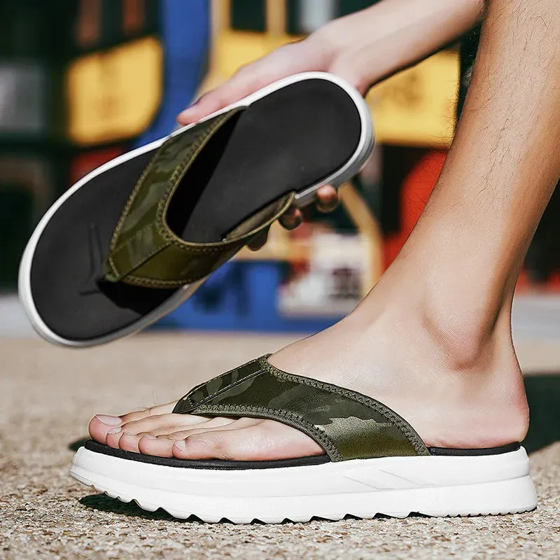 Fuzzy Slide On Slippers High Quality Outdoor Men Flip Flops Sandals Beach Slippers Design Mens Non-slip Comfortable Indoor Slippers Men Casual Shoes