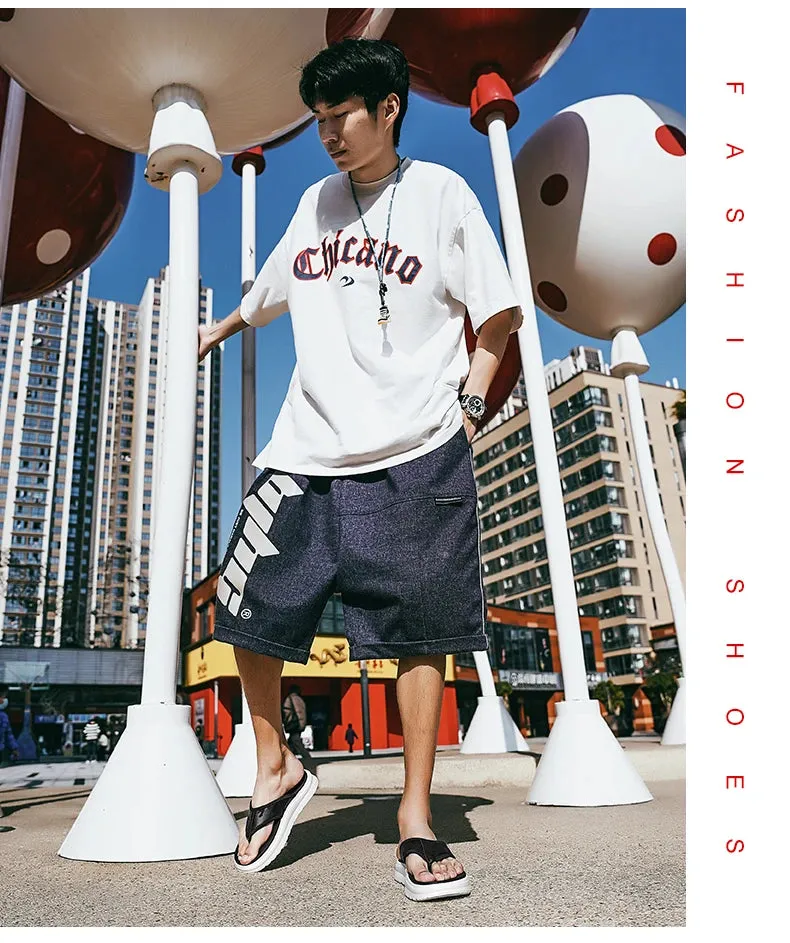 High Quality Outdoor Men Flip Flops Sandals Beach Slippers Design Mens Non-slip Comfortable Indoor Slippers Men Casual Shoes Chunky Slides