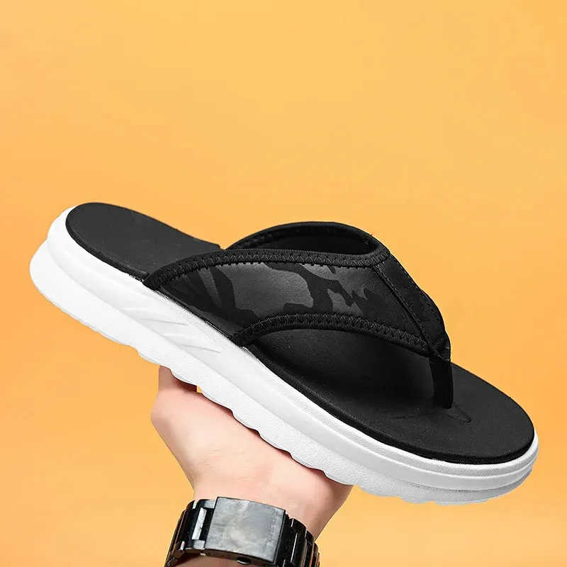 High Quality Outdoor Men Flip Flops Sandals Beach Slippers Design Mens Non-slip Comfortable Indoor Slippers Men Casual Shoes Slide Core