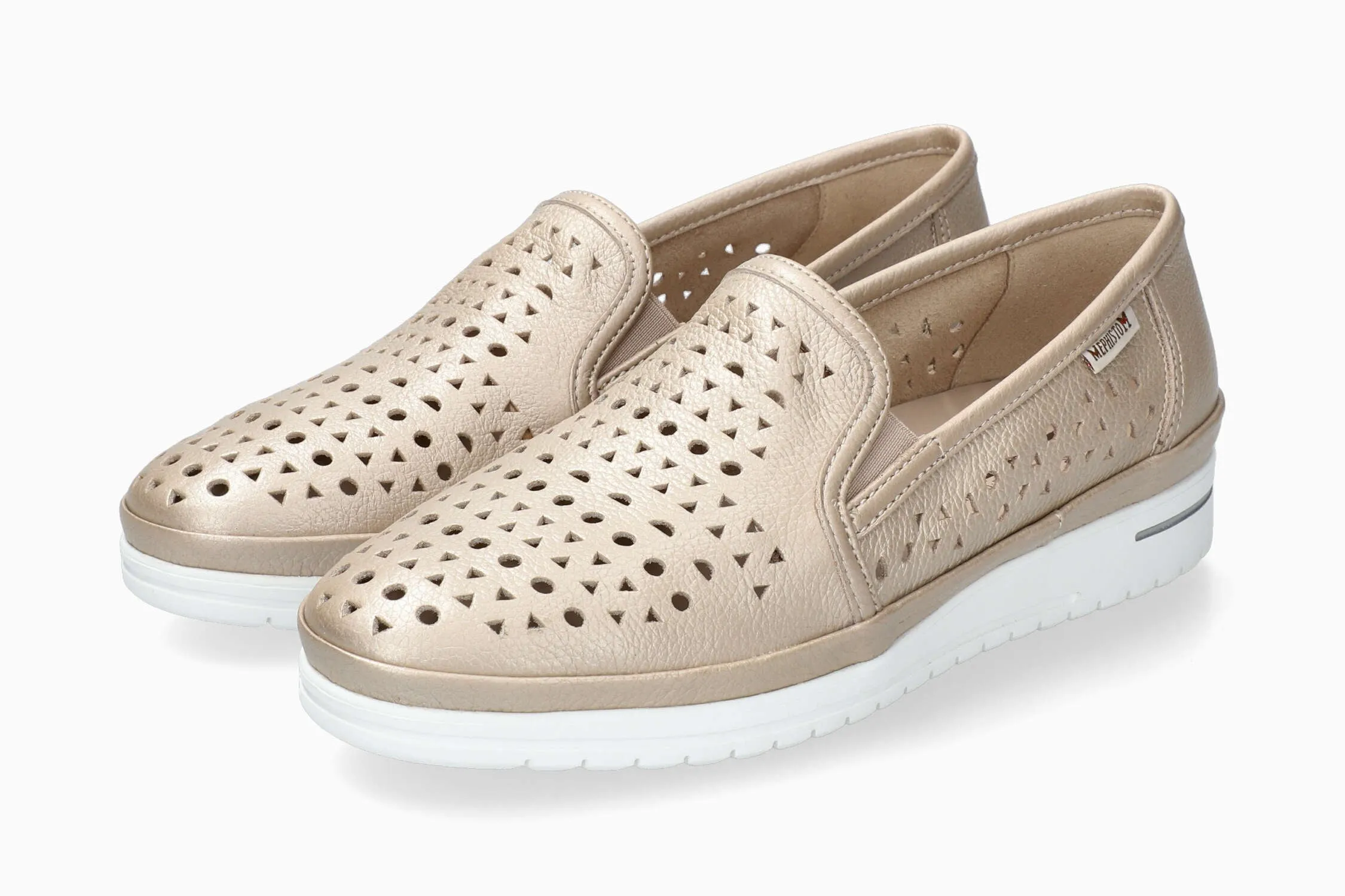Jana Perf - Beige Best Slip On Shoes For Stroke Patients