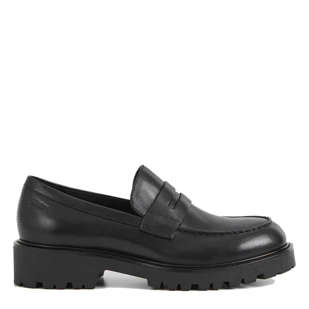 Vagabond Women's Kenova Loafer in Black Leather American Classics Penny Loafers