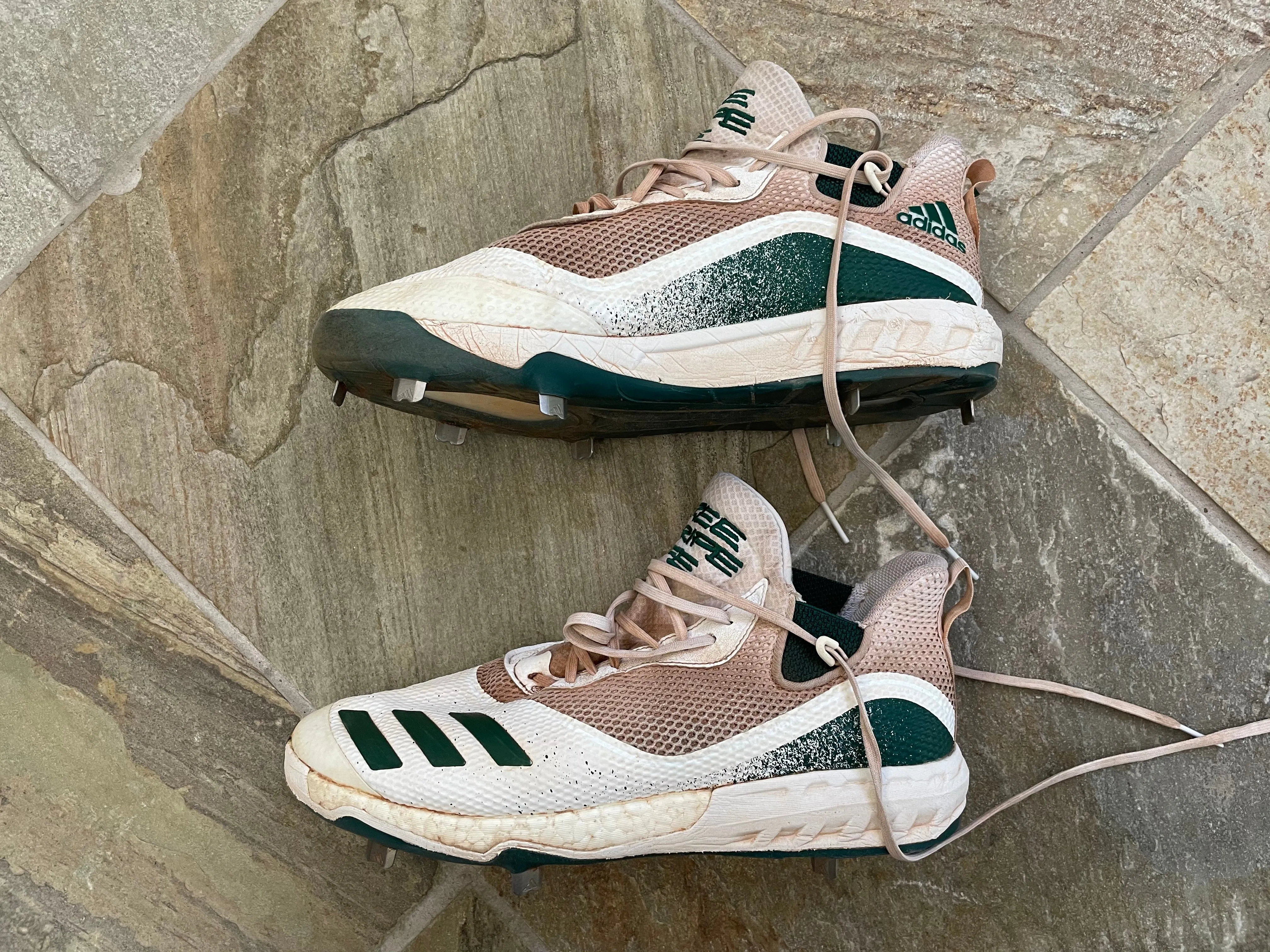 Adidas Arizona State Shoes Oakland Athletics Sean Murphy Game Worn Adidas Baseball Cleats ###