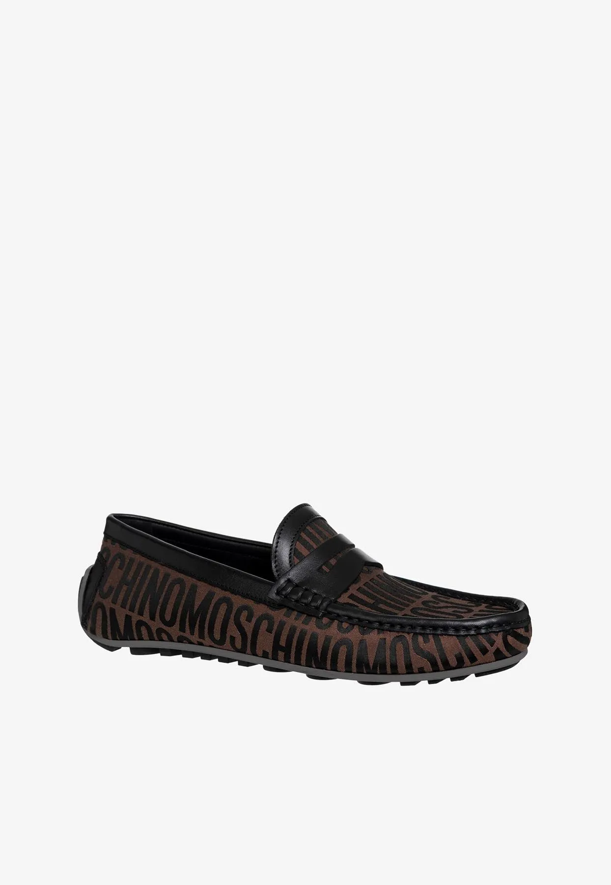 Chunky Loafers Outfit All-Over Jacquard Logo Driving Loafers