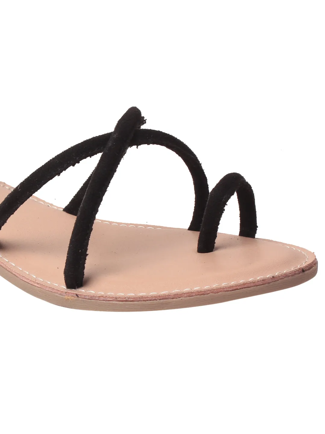 Combat Flip Flops Shark Tank Gnist Footwear Black Tie-up Flat Sandal for Women