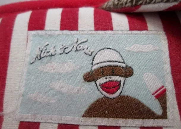 Ryka Slippers Womens NICK & NORA SOCK MONKEY Slippers Shoe 8-10.5 Slides BROWN RED