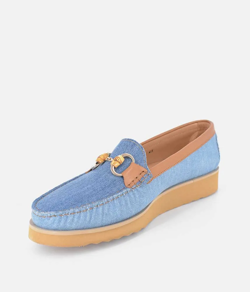 Vittoria Mengoni Beautiful Denim Combi Loafers Camper Loafers