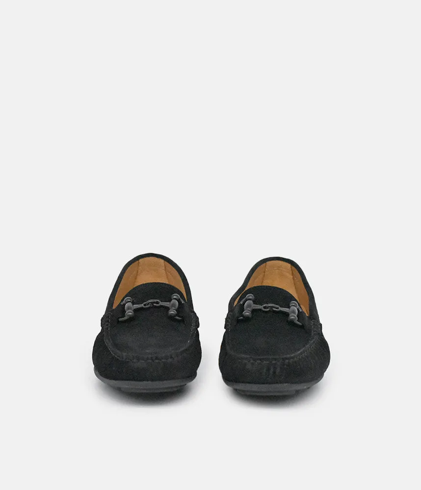 Loulou Loafers Vittoria Mengoni Plush Black Loafers