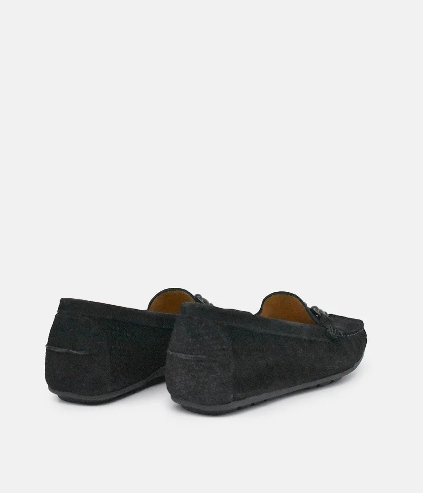 Vittoria Mengoni Plush Black Loafers Loro Piana Loafers