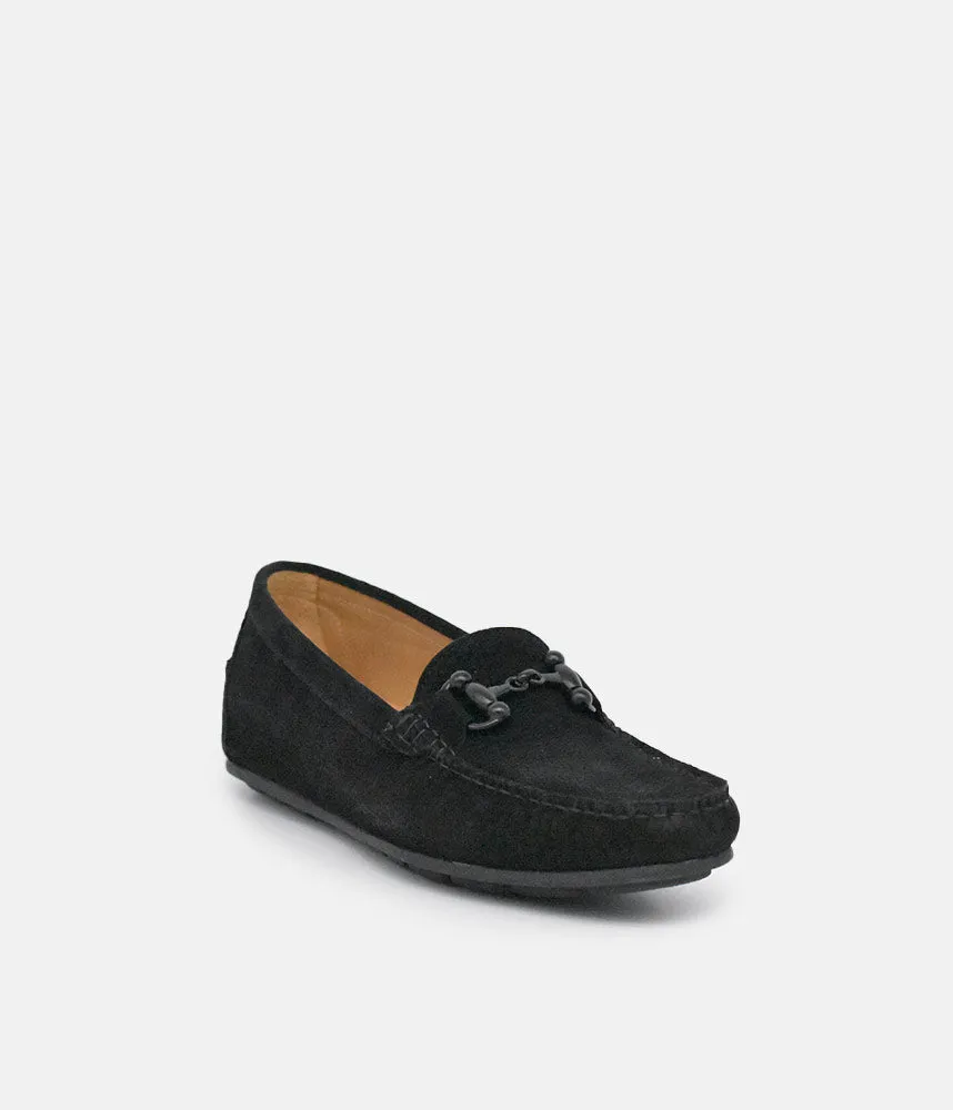Vittoria Mengoni Plush Black Loafers Tux Loafers