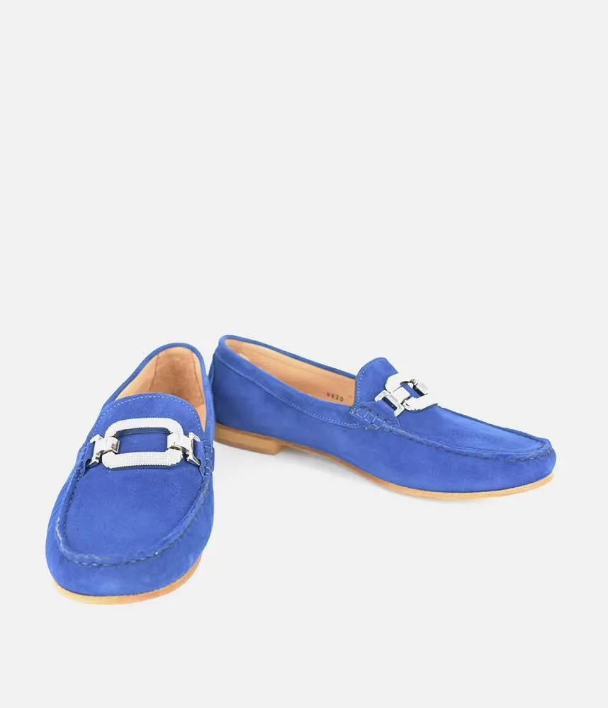 Embroidered Loafers Vittoria Mengoni Premium Royal Blue Loafers