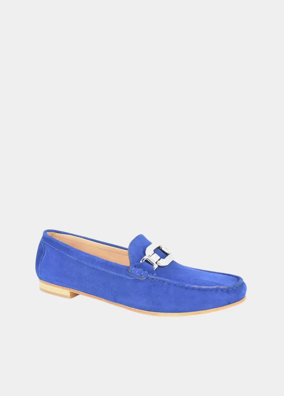 Vittoria Mengoni Premium Royal Blue Loafers Belgian Loafers Nyc