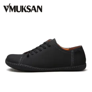 VMUKSAN Hot Sale Mens Shoes Quality Split Leather Loafers Men 2018 Fashion Handmade Men's Flats New Spring Slip On Espadrilles Gh Bass And Co Loafers