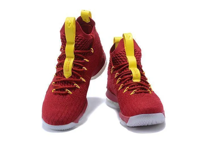 Nike Lebron XV 15 Red Yellow Men Shoes !!! CYBER MONDAY SALE !!! Asics Wrestling Shoes Size 8