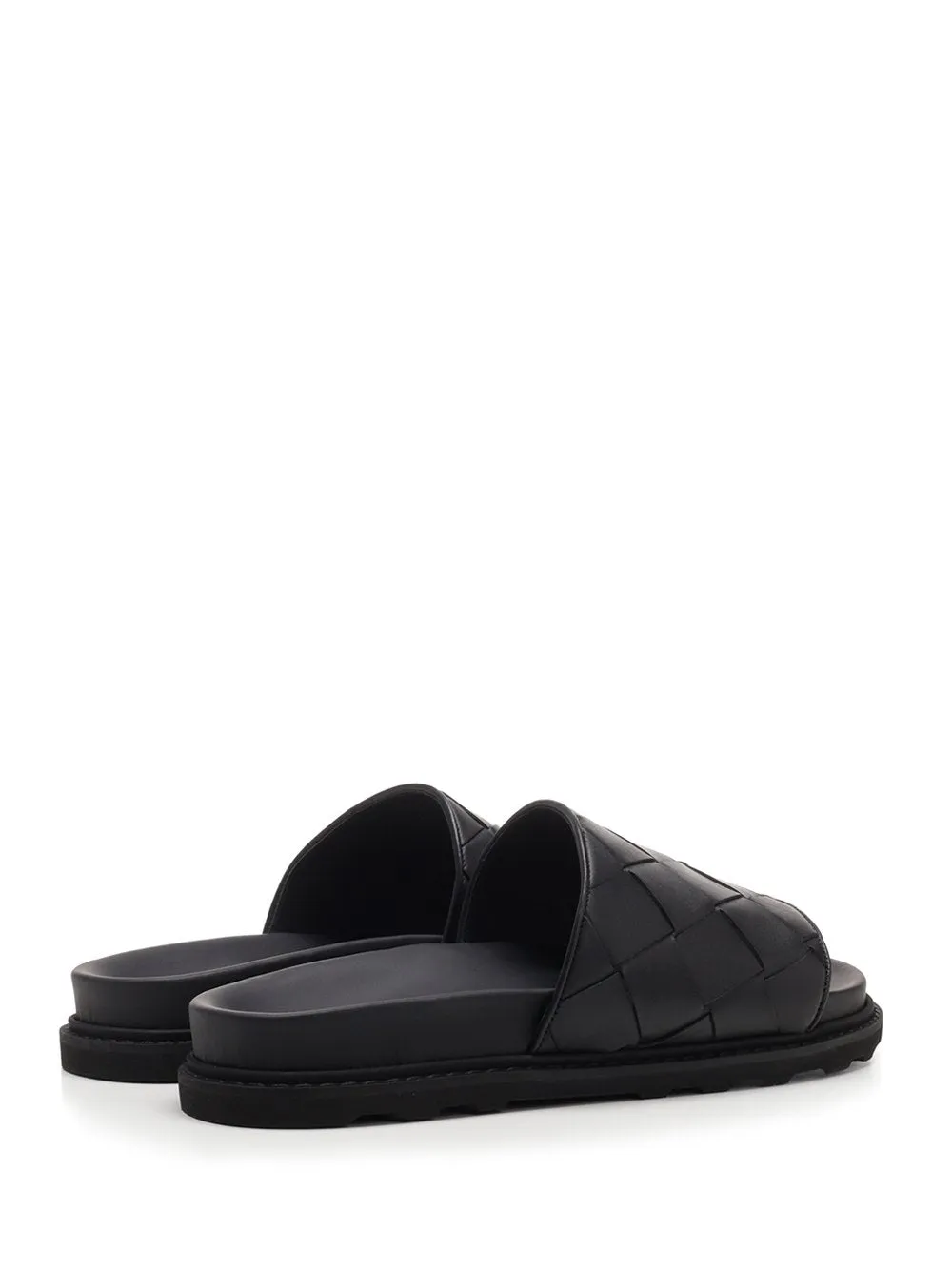 Bottega Veneta Intrecciato Woven Slides Earth Origin Sandals
