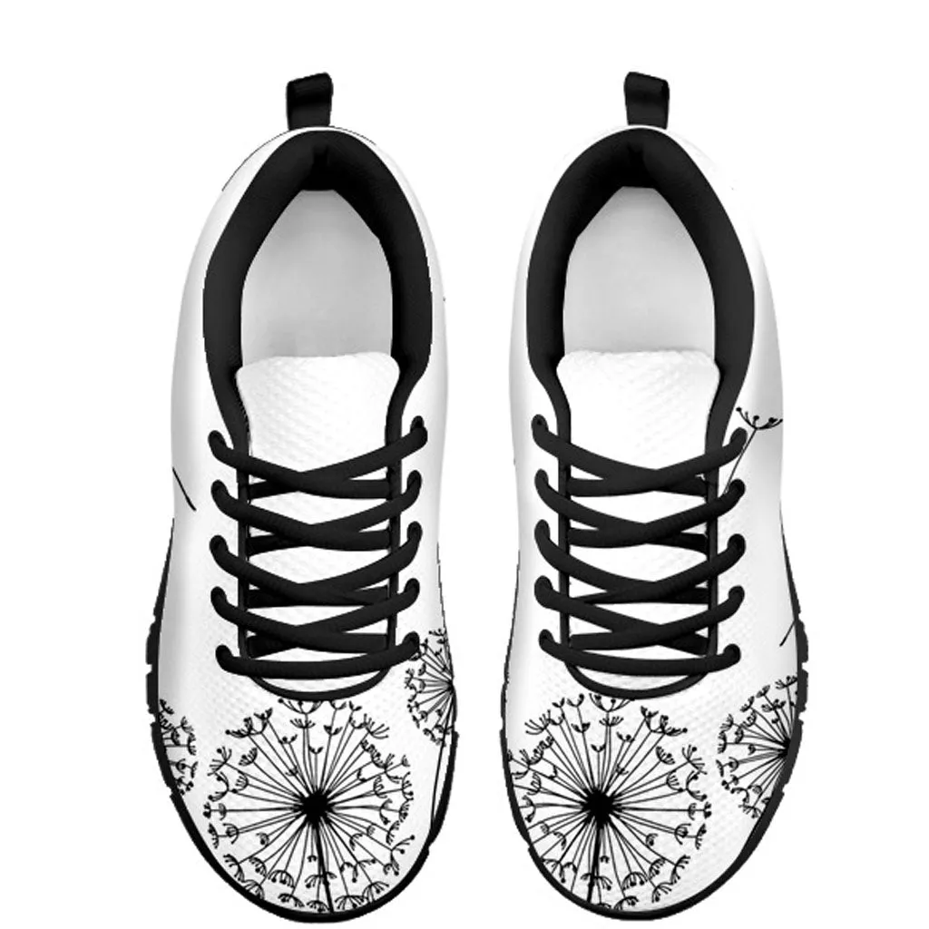 Sneakers For Standing White Dandelion black Women's Athletic Sneakers