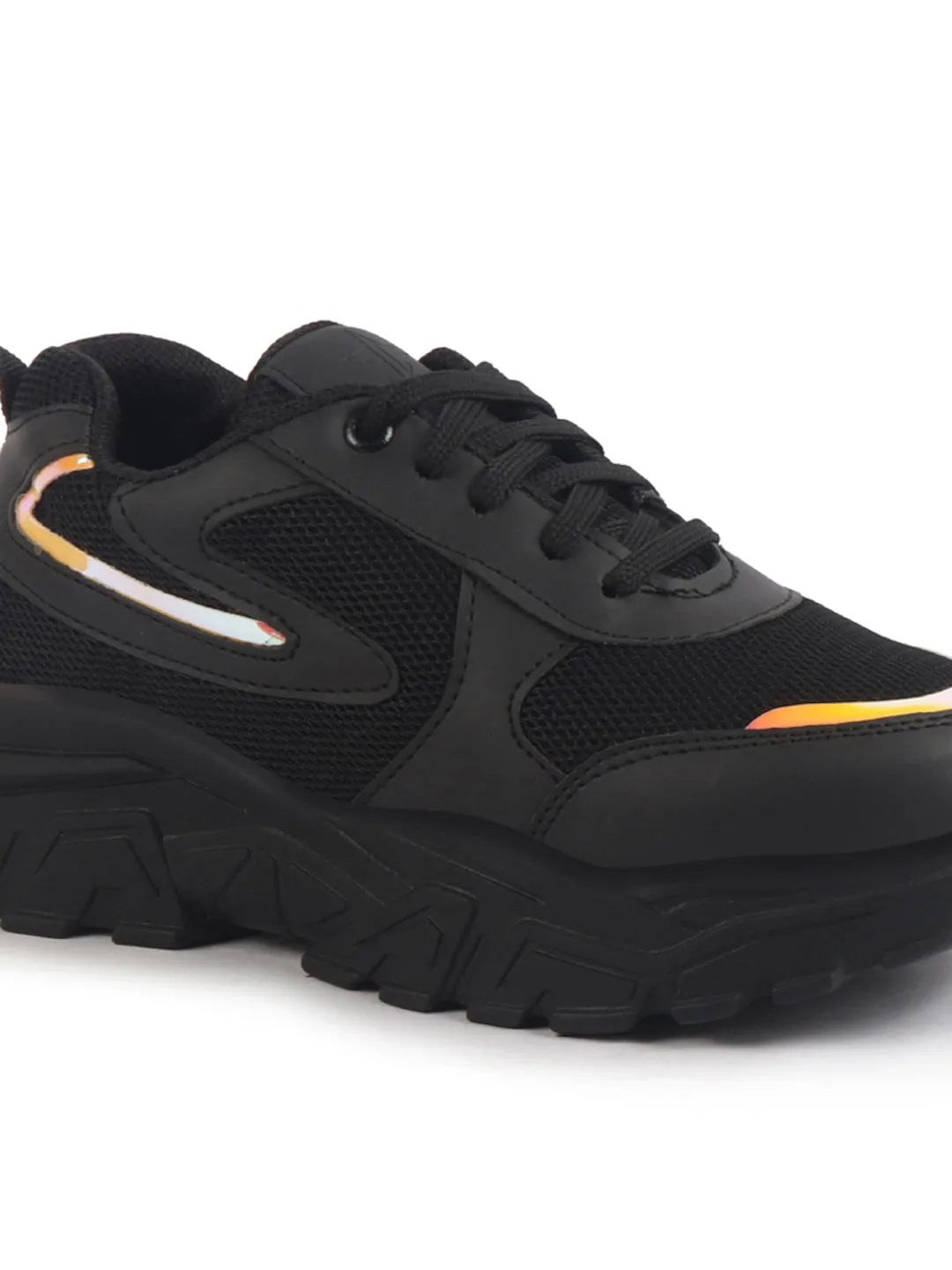 Women Breathable Chunky Sneakers Memory Cushioned Footbed Insole Comfortable Lace-Up Shoes Sneakers With Good Arch Support