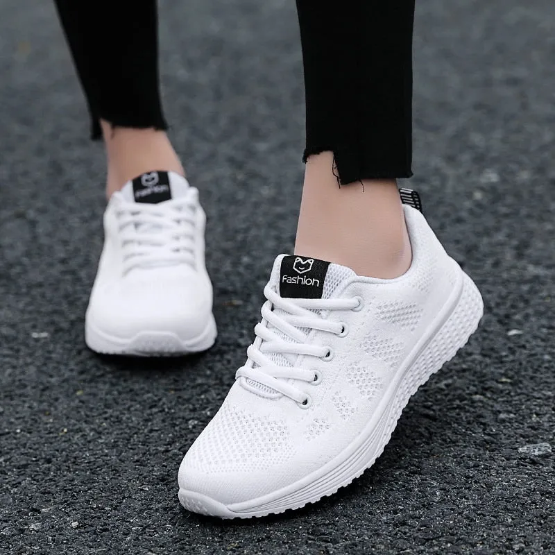 Women Casual Shoes Fashion Breathable Walking Mesh Lace Up Balenciagas Sneakers