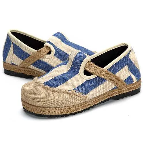 Women Cloth Shoes Casual Flax Outdoor Flat Loafers Loafers Wikipedia