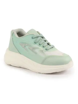 Women Glittery Shiny Chunky Casual Sneakers Lightweight and Comfortable Lace-Up Shoes Memory Cushioned Footbed Insole Dope Sneakers Vip