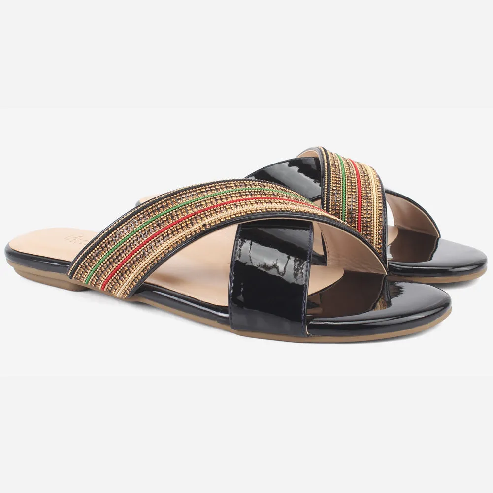 Plush Slippers Women "BRIGITTA" Casual Flat Slippers