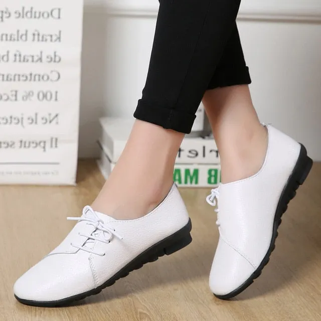 Vagabond Chunky Loafers Women shoes 2019 new arrival spring lace-up pleated genuine leather flats shoes woman rubber party female shoes tenis feminino