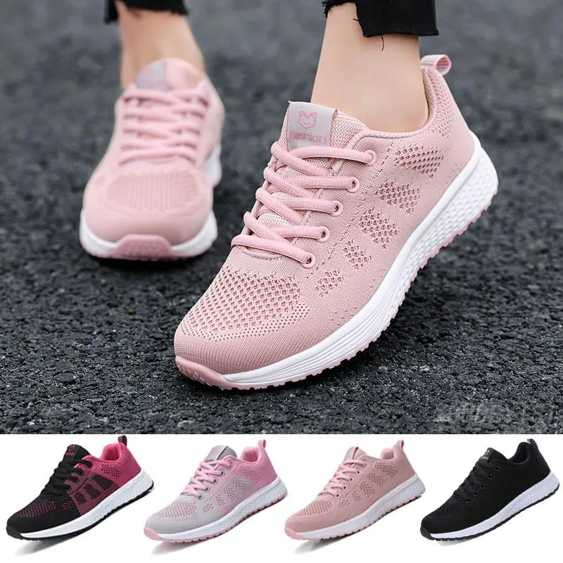 Wide Foot Sneakers Women Shoes Flats Fashion Casual Sneaker Walking Comfort Lace-Up