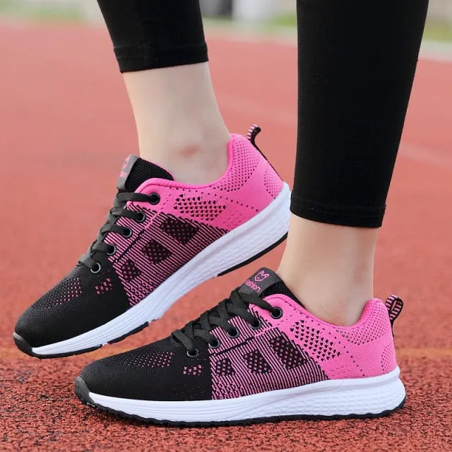 Women Shoes Flats Fashion Casual Sneaker Walking Comfort Lace-Up Keen Sneakers