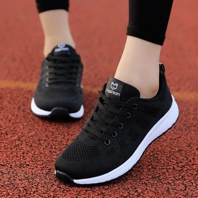 Women Shoes Flats Fashion Casual Sneaker Walking Comfort Lace-Up Narrow Width Sneakers