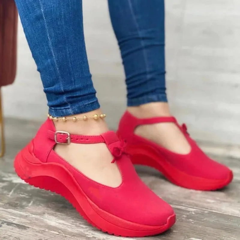 Loafers Bar Brooklyn Women Shoes Platform Increase Casual Shoes Solid Color Round Toe Loafers