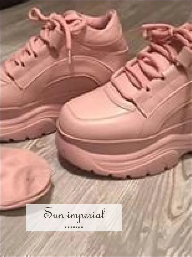 Women Sneakers Platform Sneakers Chunky Causal Shoes Leather Sports Shoes Sneakers For Ladies Amazon