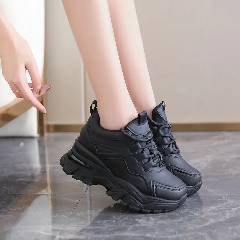 Women Sneakers Platform Sneakers Chunky Causal Shoes Leather Sports Shoes Michael Jordan Basketball Sneakers