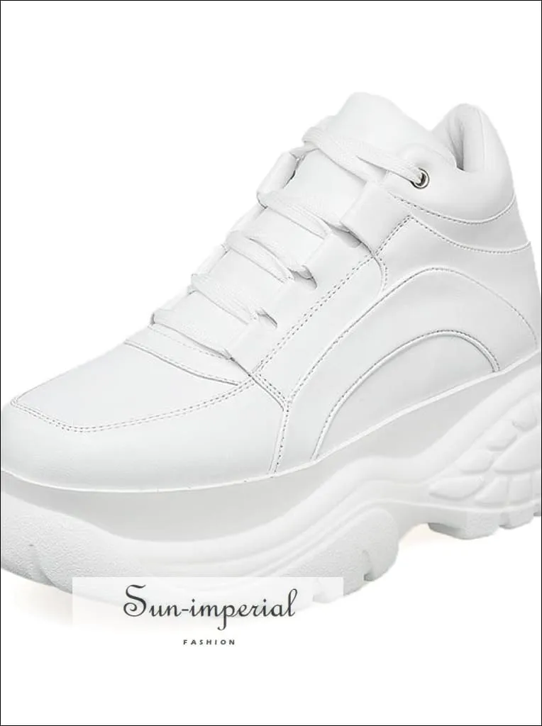 Women Sneakers Platform Sneakers Chunky Causal Shoes Leather Sports Shoes Lacoste Sneakers