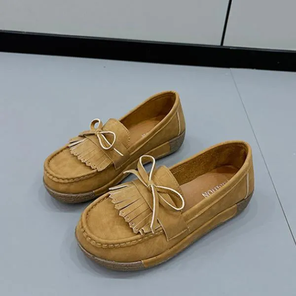 Intentionally Blank Loafers Women's Casual Slip-on Bow Thick Sole Loafers 03634701S