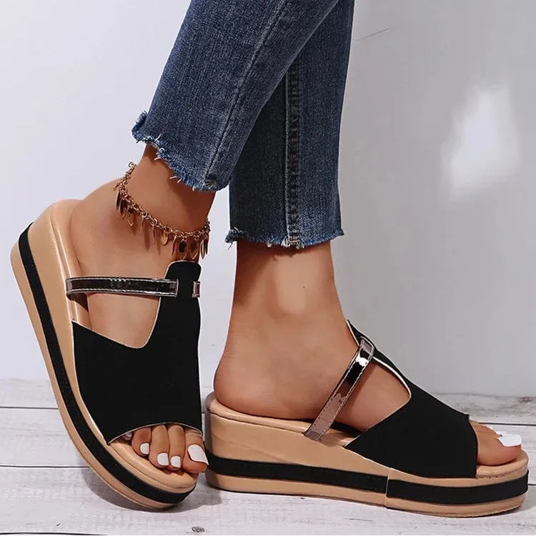 Women's Casual Wedge Platform Leather Orthopedic Sandals Sydney Sandals