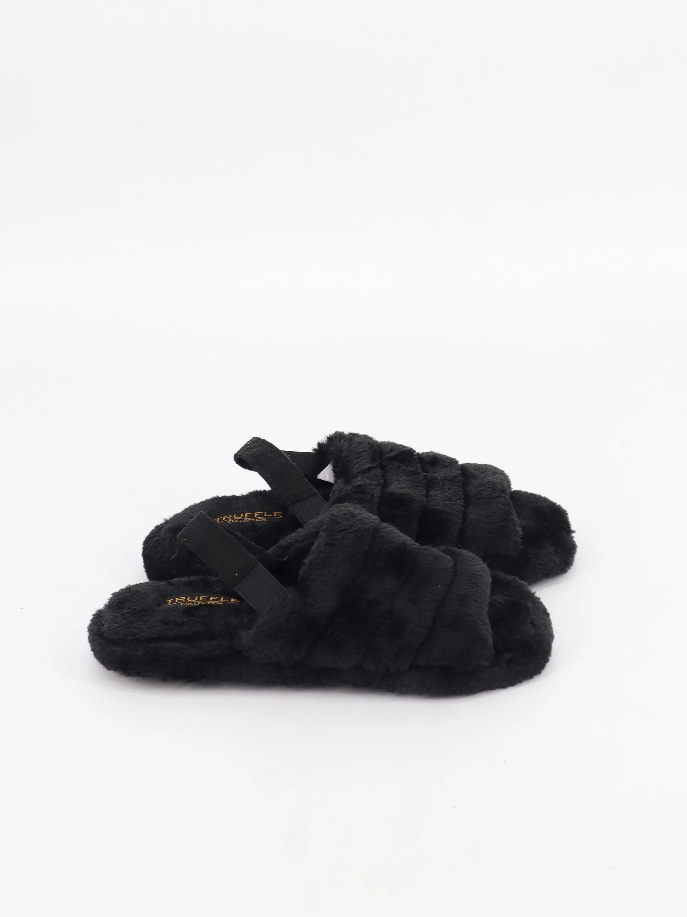 Ripndip Slippers Women's Faux Fur Slippers,Black