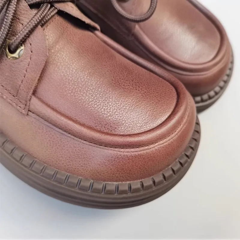 Women's Oxford Derby Shoes Big Toe Lace Up Leather Shoes in Black/Brown Footjoy Saddle Oxfords