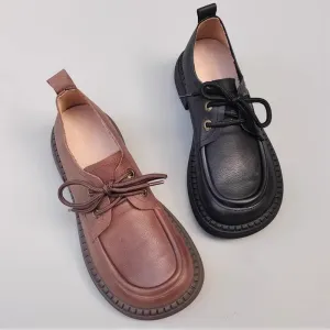 Women's Oxford Derby Shoes Big Toe Lace Up Leather Shoes in Black/Brown Vince Camuto Lamson Cap Toe Oxford