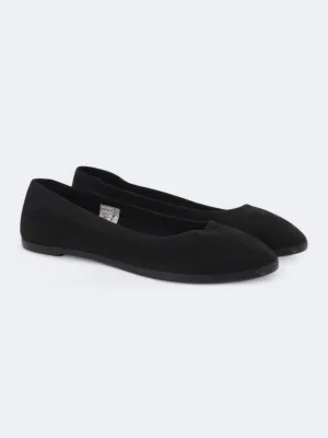 Women's Plain Ballerinas,Black Best Shoes For Wide Flat Feet