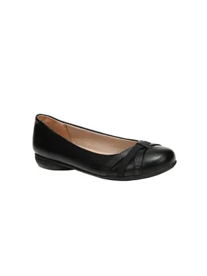 Feet Hurt When Wearing Flat Shoes Women's Plain Bellerinas,Black