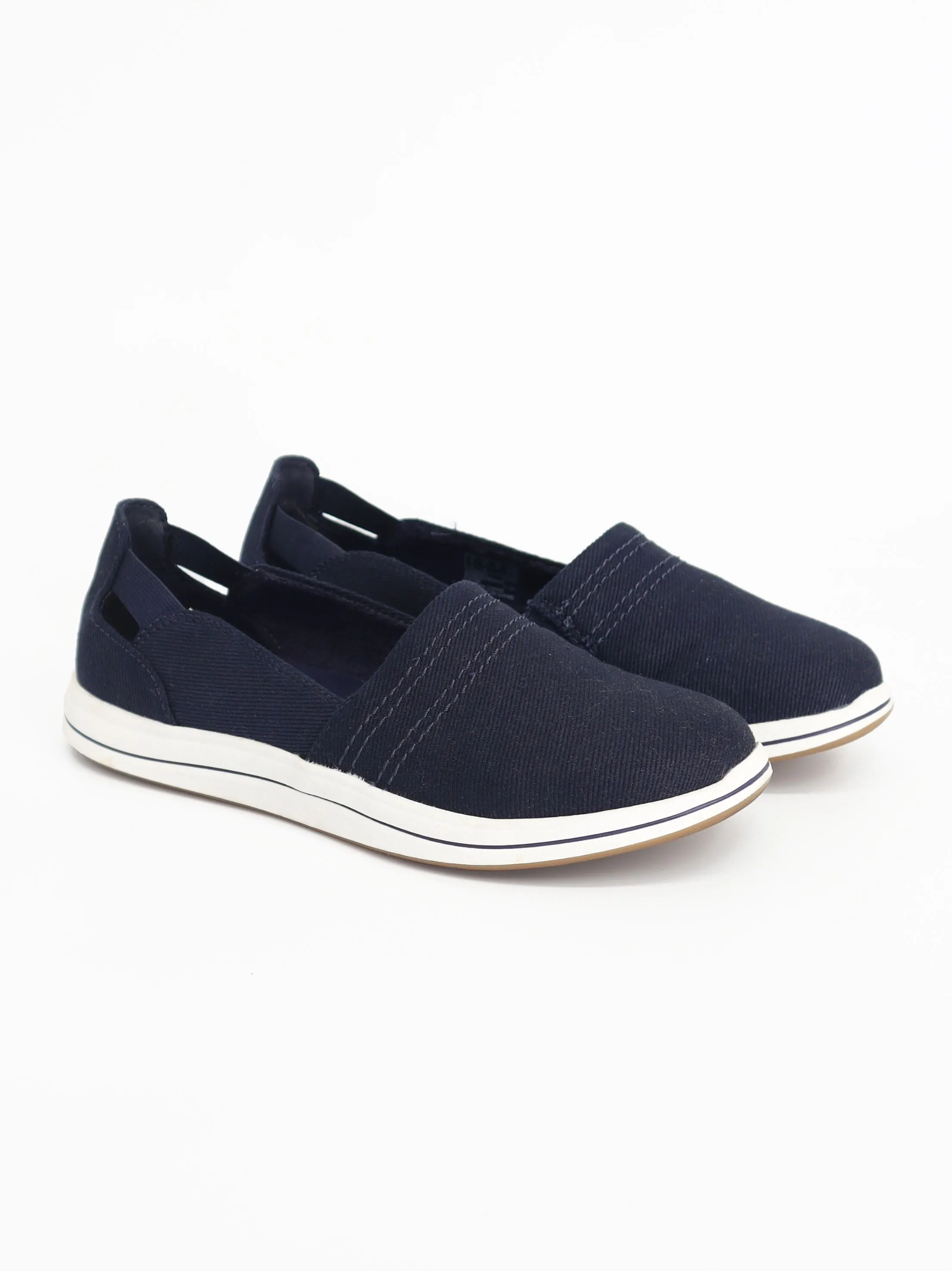 Women's Plain Slip On Shoes,Navy Abella Shoes Flats