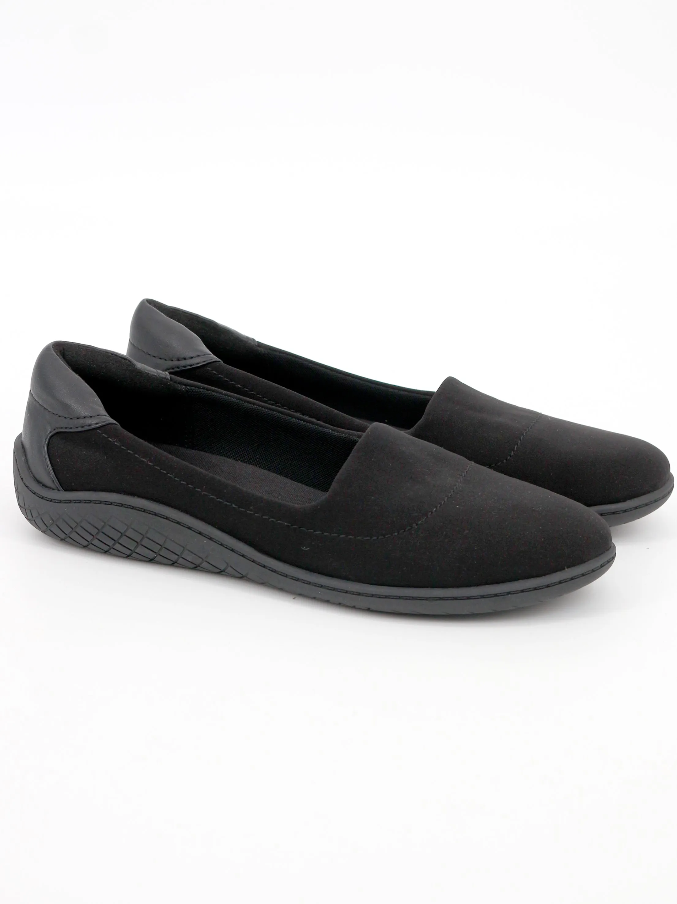 Women's Slip-On Sneakers,Black Closed Flat Shoes