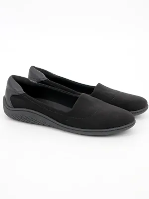 Flat Front Shoes Women's Slip-On Sneakers,Black
