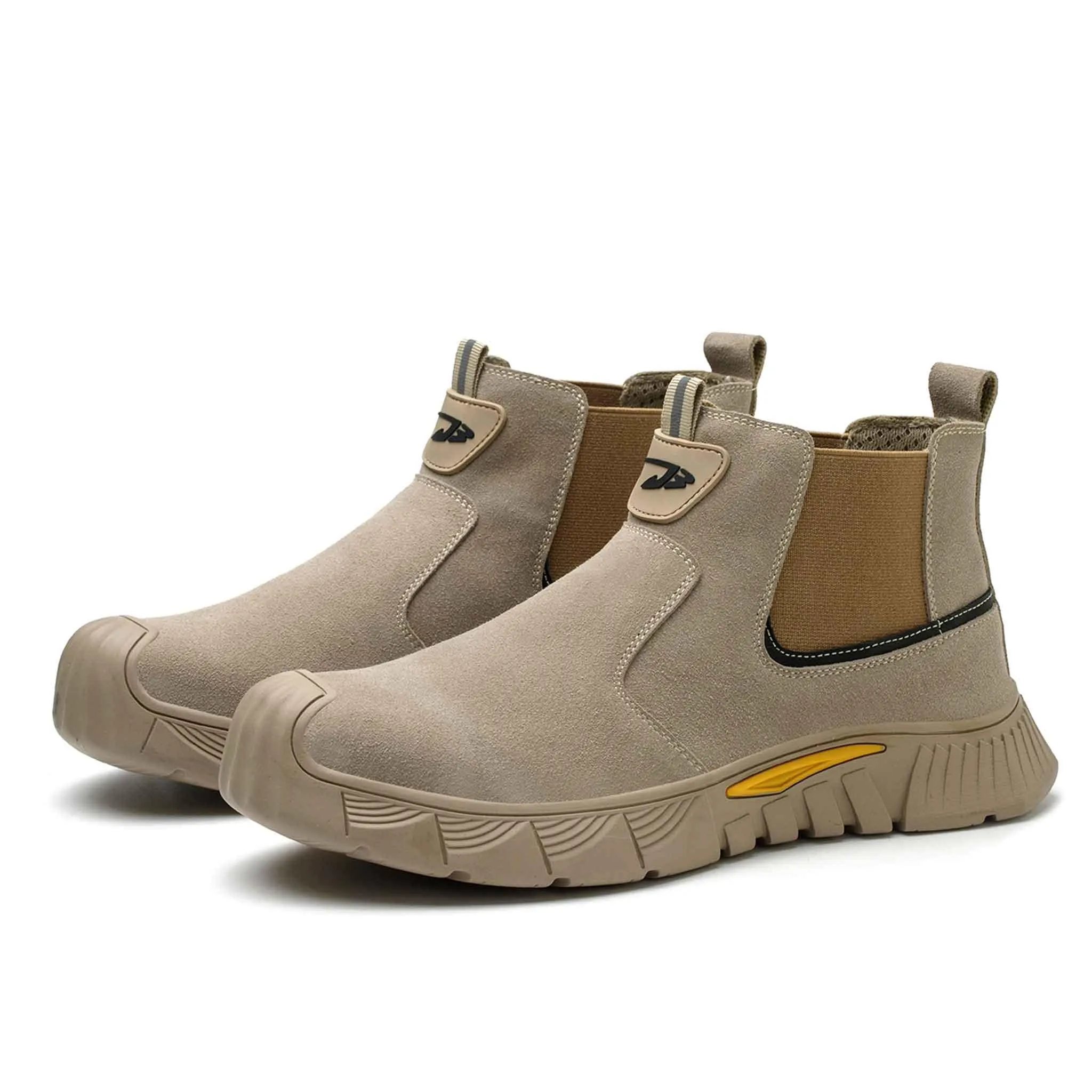 Best Hand Made Work Boots Women's Steel Toe Chelsea Boots - Slip Resistant | B275